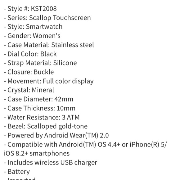 Kate spade raven scallop smart watch 2,42mm - Picture 8 of 9